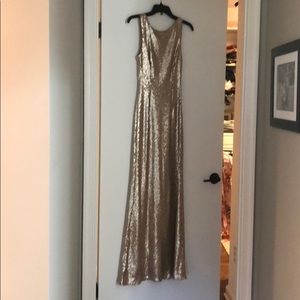 Lulus gold sequin gown